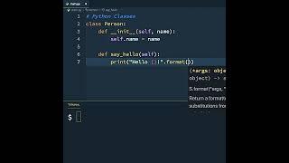 Classes in Python #shorts #pythonprogramming #python