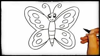 Butterfly Drawing | How to Draw Butterfly | Drawing | Sketches