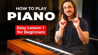 How to play Piano Easy (Lesson 1 for Beginners)