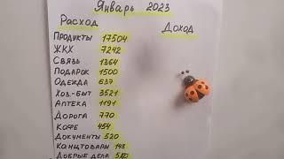 205. Наши доходы и расходы. Сколько потратили в январе 2023?