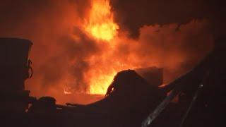 Fire at AutoZone store in Hollywood burns through neighboring businesses