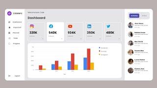 How to build Website Dashboard using HTML and CSS | Making a Website Dashboard with HTML and CSS