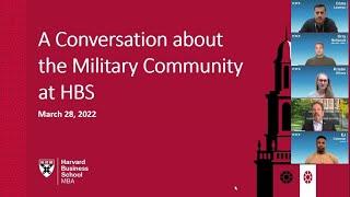 A Conversation about the Military Community at HBS