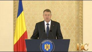 Romanian President Klaus Iohannis announces resignation