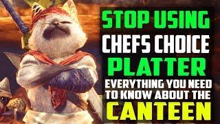 ️ STOP Using Chef's Choice Platter! BEST CUSTOM CANTEEN PLATTERS + FOOD SKILLS Monster Hunter World
