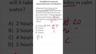 Distance, Rate, and Time (d  = rt): ASVAB/PiCAT Arithmetic Reasoning Practice Test Question