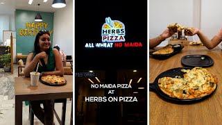 Herbs on Pizza at Murlipura, Jaipur serving no maida Pizza