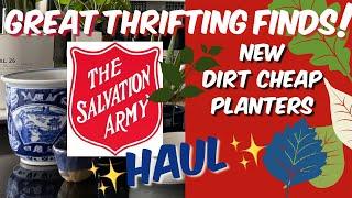 225: Thrifting At The Salvation Army Store! | Nice Planters For Caudex Plants & More| See My Haul!