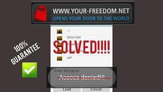 Your Freedom Client VPN: Memory Access denied SOLVED!!