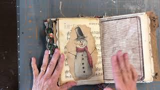 Grungy Christmas Junk Journal Flip Through