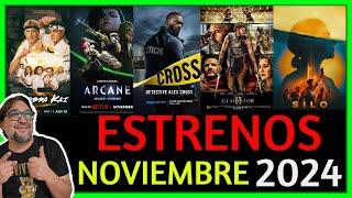 ESTRENOS NOVIEMBRE 2024 Netflix, Max, Amazon, Disney+, Apple TV, Cines y OTROS