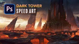 Creating a DARK TOWER in Photoshop - Fantasy Speed Art