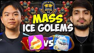 Mass Ice Golems Froze the Base During the Entire Attack!! Genius Strategy!