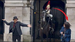 King's Guard Quietly Warning.  Tourist caught Cross the Line.. ‼️