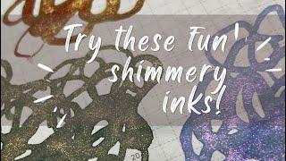 Shimmer fountain inks: Vinta & Colorverse | stamp and ink pad for hobonichi