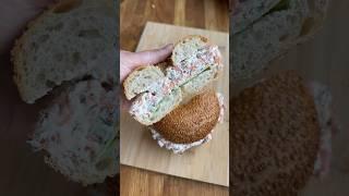 Smoked Salmon & Cream Cheese Bagel  #bagel
