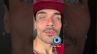 MYEYEBB Cyber Blue Colored Contact Lenses Try On #colorcontactlenses  #makeup