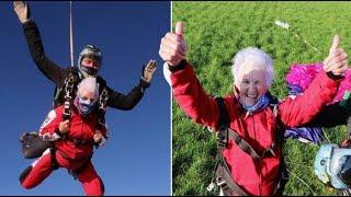 Watch: 90-Year-Old Patricia Baker Of UK Celebrates Birthday With This Skydiving Stunt! - Sakshi Post