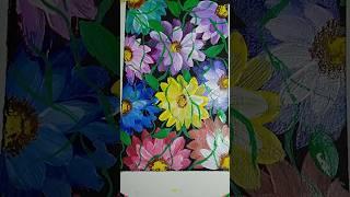 Small canvas painting~~ #flowersdrawing#shorts#shortsfeed #trending#viralvideo