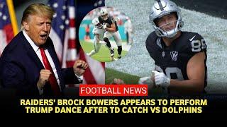 Raiders TE Brock Bowers Celebrates TD By Doing Donald Trump Dance vs Dolphins