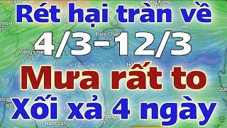 Tin mưa lớn | Dự báo thời tiết mới nhất ngày mai 4/3/2025 | thời tiết 7 ngày tới | tin bão