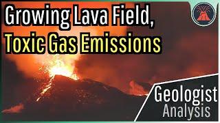 Iceland Volcano Eruption Update; Toxic Gas Emissions, Lava Field Grows