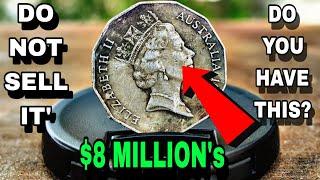 RETIRE if you have top 8 uncommon Australia 50 Cents coins that could make you Rich!!