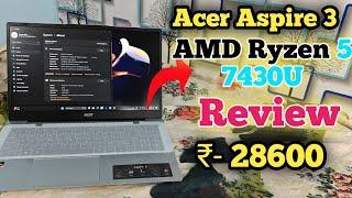 Acer aspire 3 AMD Ryzen 5 7430U || Acer Aspire 3 AMD Ryzen 5 Review in Hindi