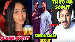 Krsna Calls Scout Biggest Collab  Kaashvi New Show 6Lakh  Thug On Scout