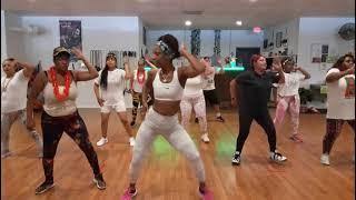 Dance Fitness routine by Livia Becker. Song Bam Bam by Mr. Killa