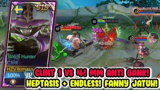 Clint 1 VS 4! Demi Lord Free Buat End Game! Gameplay Mahal! - Top Global Clint Build MLBB