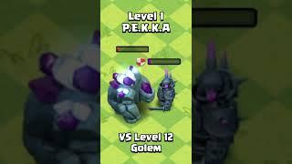 Level 1 PEKKA VS Max Level Troops | Clash of Clans