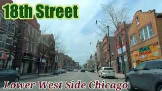 W 18th street Driving in Lower West Side Chicago after month long Shelter in Place