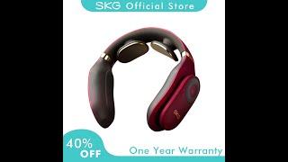 SKG Smart Electric Neck Shoulder Massager 4098 Red Pain Relief Remote Control Cervical Vertebra