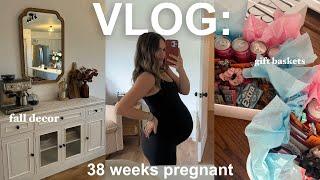 VLOG: decorating for fall, making gift baskets for my nurses, & waiting on baby!! 🩺