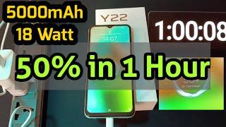 vivo Y22 Charging Experiment Using The 18-Watt Fast Charger