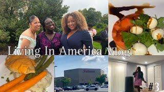 Living in America(Vlog 3):Shopping || Tasting weird food|| First wedding 