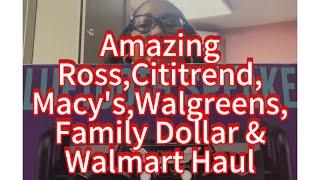 Awesome haul from Macy's, Ross, Cititrends , Walgreens and Walmart#christmas #giftbasket#toys