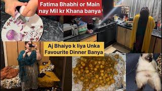 Apne Bhaiyon ke liye aaj Unka favourite Dinner banaya | Fatima Nay Aj Bhot Help ke #whitechanarecipe