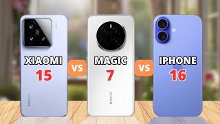 Xiaomi 15 vs Honor Magic 7 vs Iphone 16 Comparison