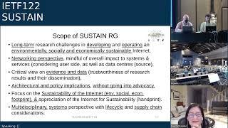 IETF 122: Sustainability and the Internet Proposed Research Group (SUSTAIN) 2025-03-18 06:00