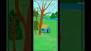 Fast-forward watercolor fun! What do you see? ️ #watercolorart #speedpaint #youtubeshorts"