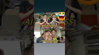 19 April 2023 train me travel aur airplanes me travel krte huye svagat krne vale log funny video