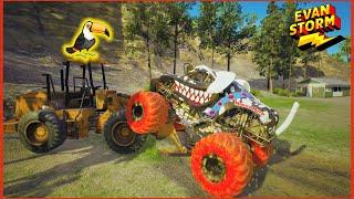 Evan Storm Plays Steel Titans 2 Monster Mutt & Finds a Mystery Driver Monster Truck With ToucanPlays