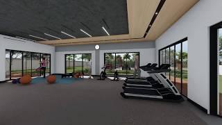 GYM Room Design | 3D Rendered Walk-through in Lumion.