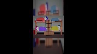 寝室惊魂夜：小仙梦游险跳楼，阿杰及时出手相救#shorts #SD动画 #恐怖 #推理