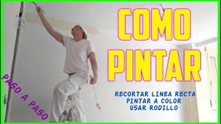 COMO PINTAR EL SALON recortar paredes para pintar a color y hacer linea recta TRUCO