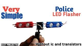 DIY 12v Police Light - How To Make An LED Chaser #easy project4u #diy #howtomake