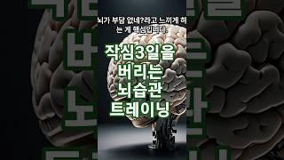 작심삼일을 끝내는 뇌 습관 트레이닝 3단계 #작심삼일  #건강정보 #멘탈