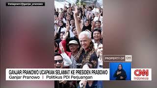 Ganjar Pranowo Ucapkan Selamat Ke Presiden Prabowo